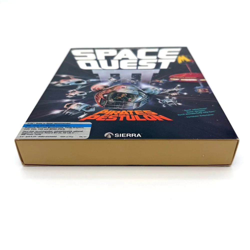 Space Quest III Pirates of Pestulon PC Game 1989 Vintage Big Box 5.25 Disk